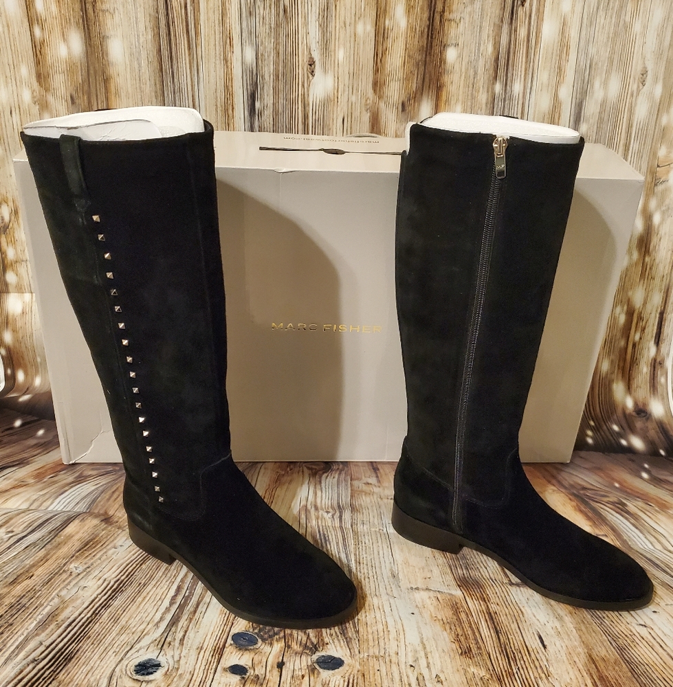 Marc Fisher Medium Calf Leather Tall Shaft Boots-Secrit